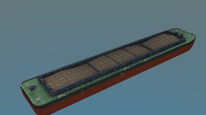 3d model barge bulk