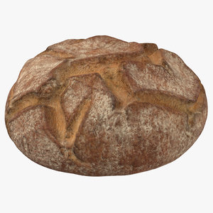 3d model bread loaf 01