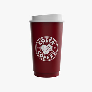 3d costa coffee paper cup
