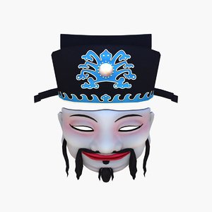 3d model of mask chinese