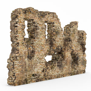 3d wall ruins