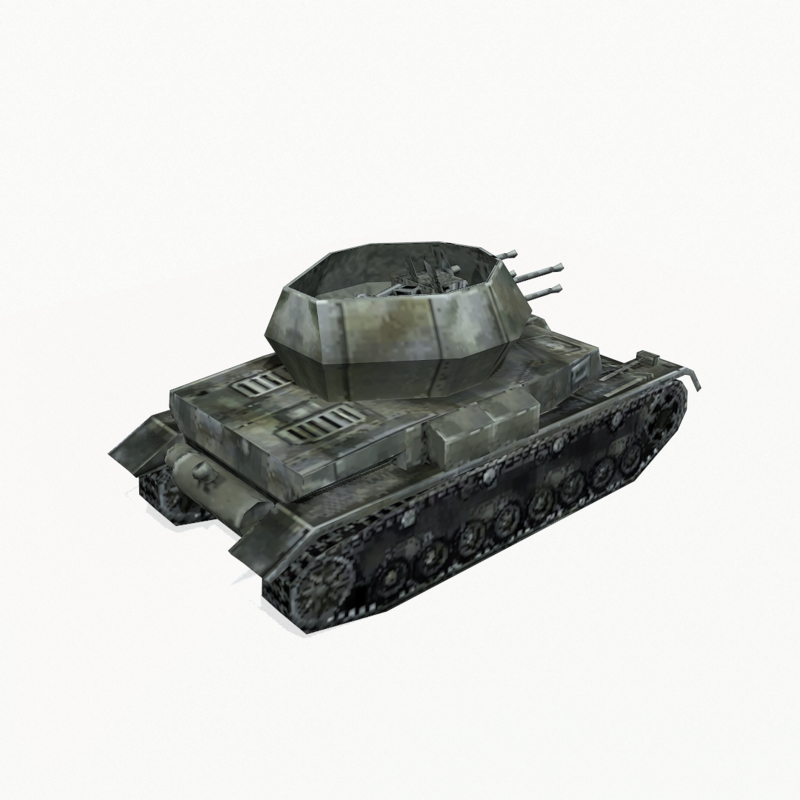 3d model flakpanzer iv wirbelwind panzer tank