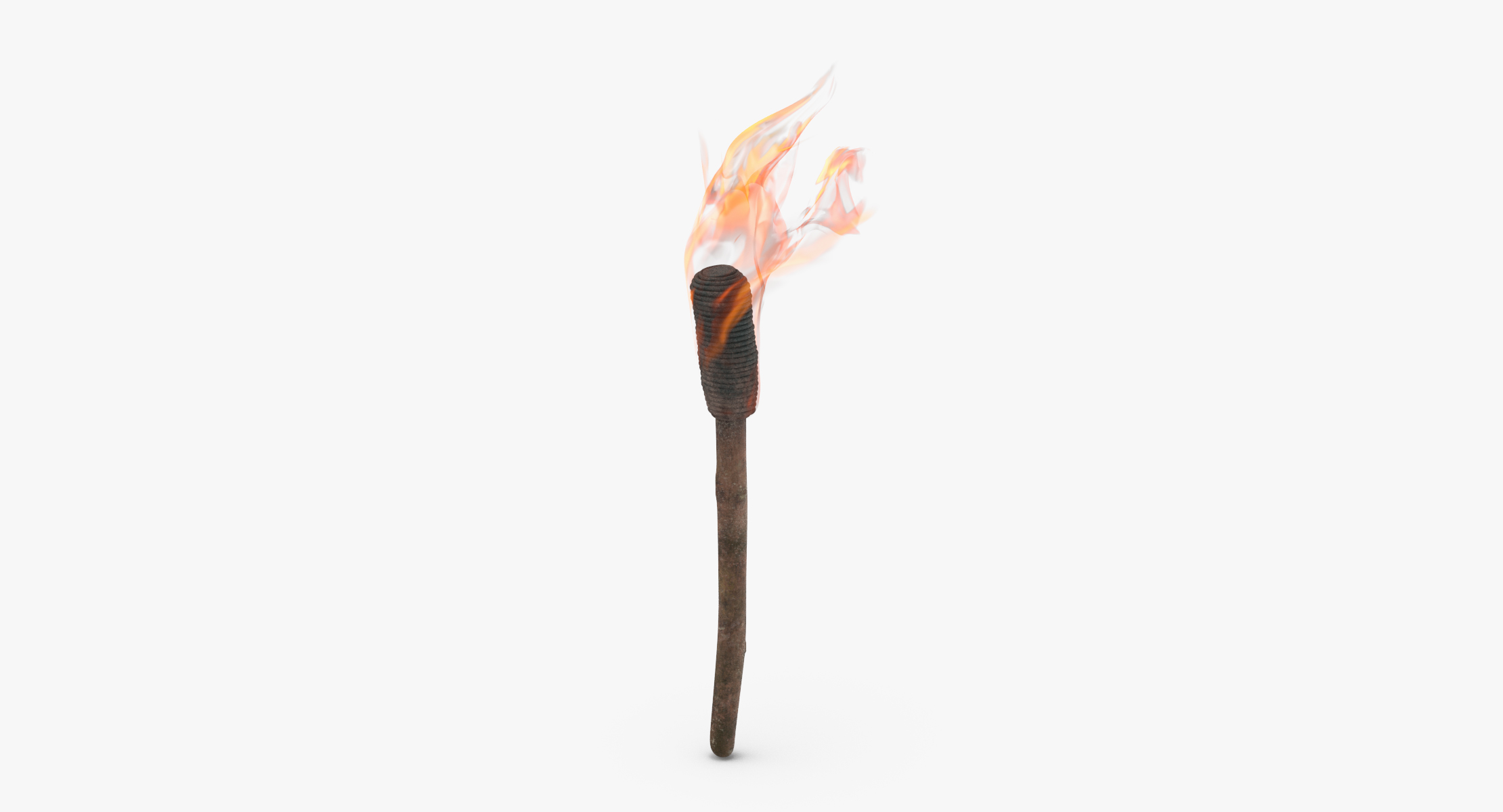 3d model of hand torch burning