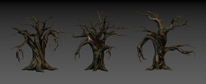 3d tree monster model