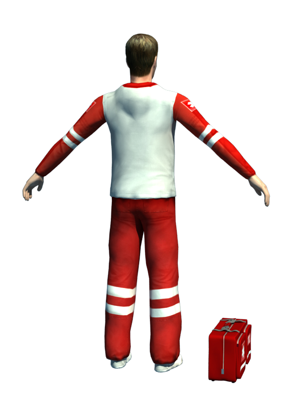 3d emergency man model