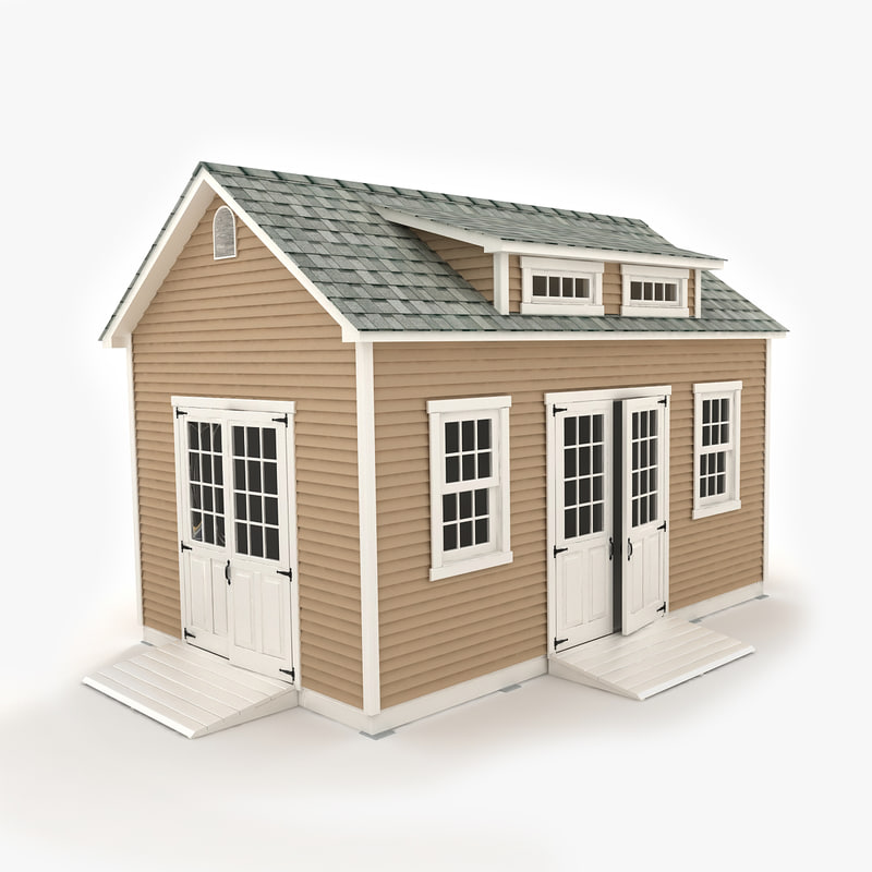 3d model garden shed 02