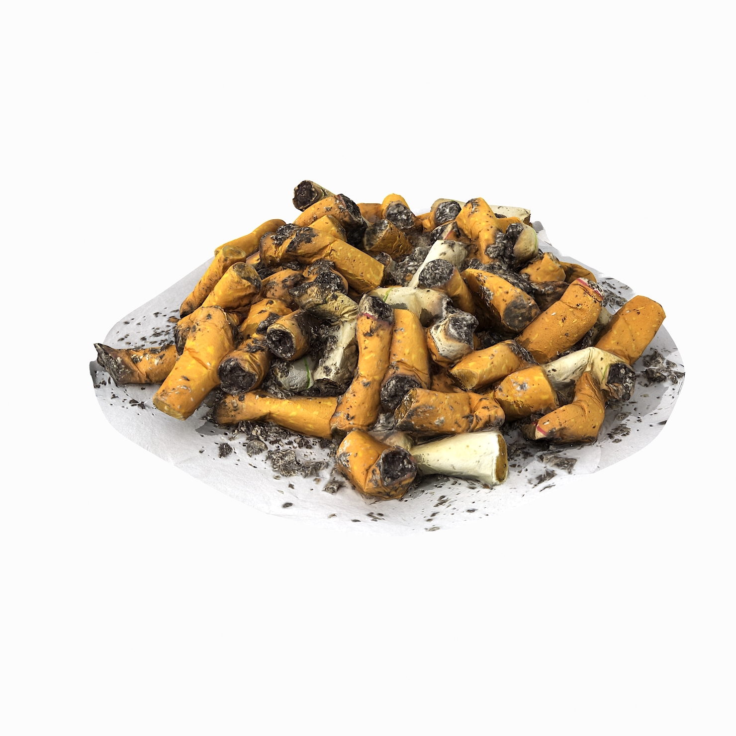 香烟屁股街桩3d模型