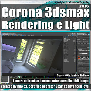Corona 1.5 in 3dsmax 2016 Rendering e Light Vol 1.0 Cd Front