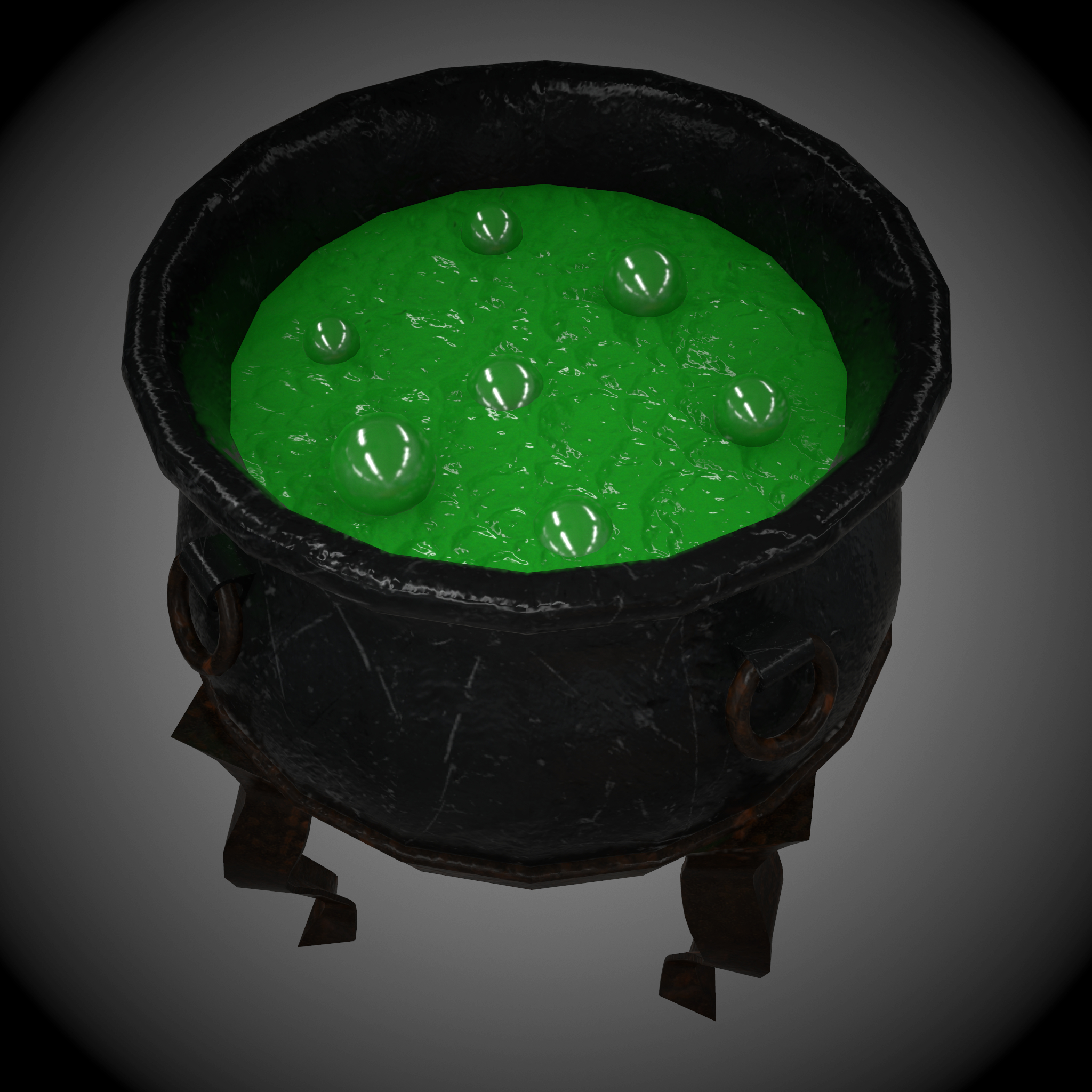 3d witch cauldron model