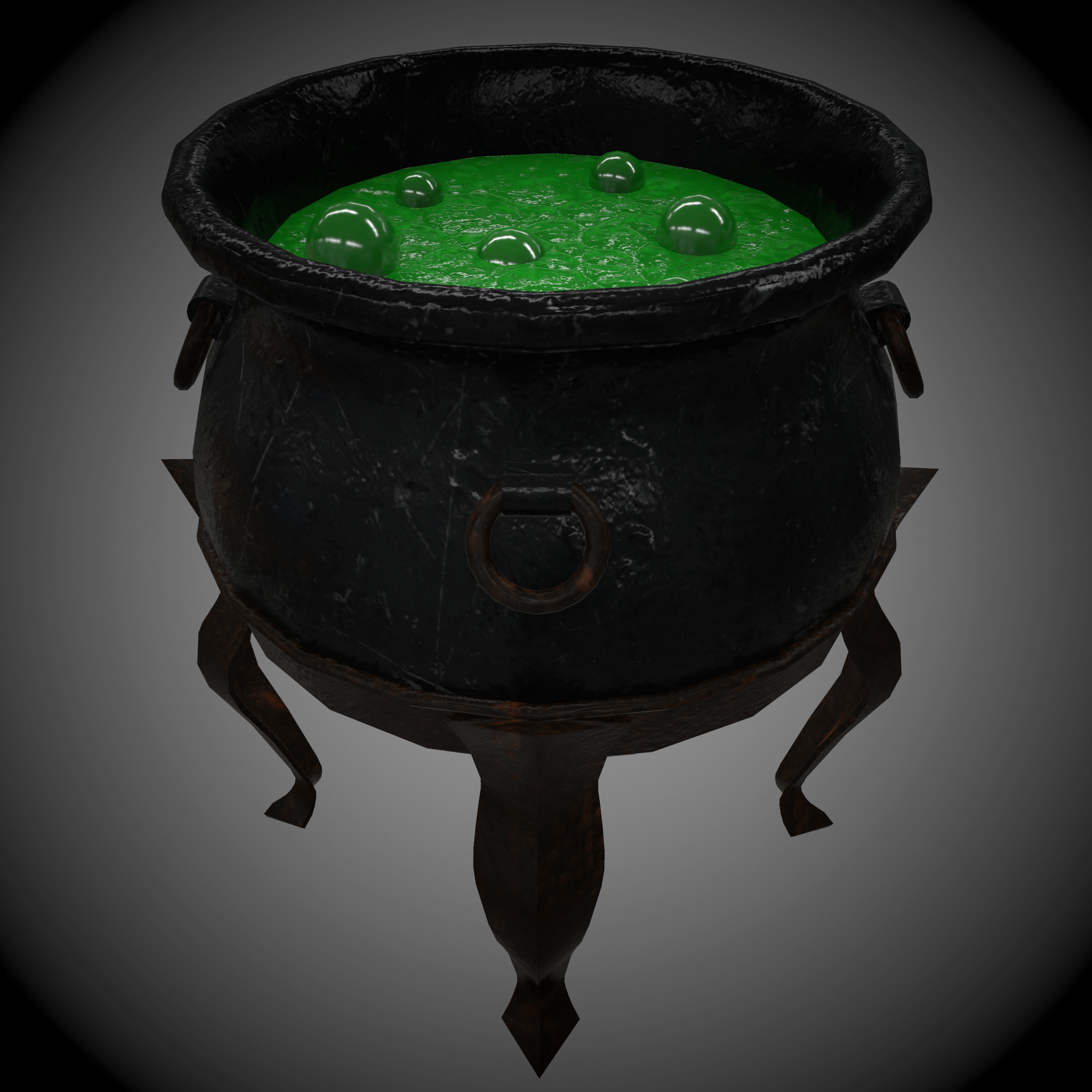 3d witch cauldron model