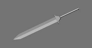 3d model simple broad sword