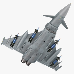 multirole fighter eurofighter typhoon 3d model