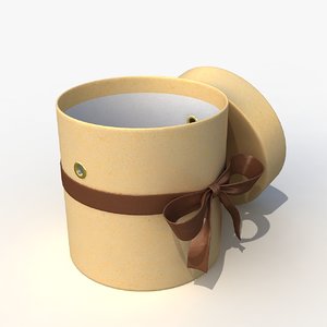 cardboard gift box 3d model