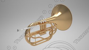 3d model tuba musical instrument
