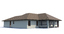 3d home garage roofed model