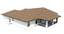 3d home garage roofed model