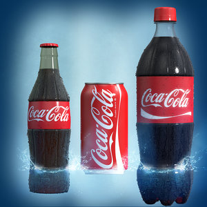 plastic coke bottle 3d obj