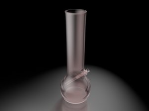 glass water pipe 3d c4d