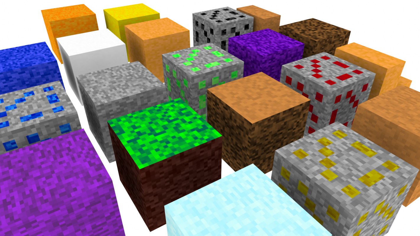 free 3ds model simple minecraft pack landscape