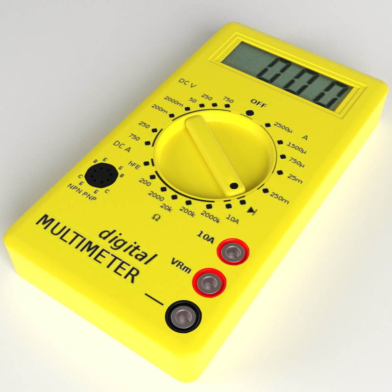 digital multimeter meters 3d model