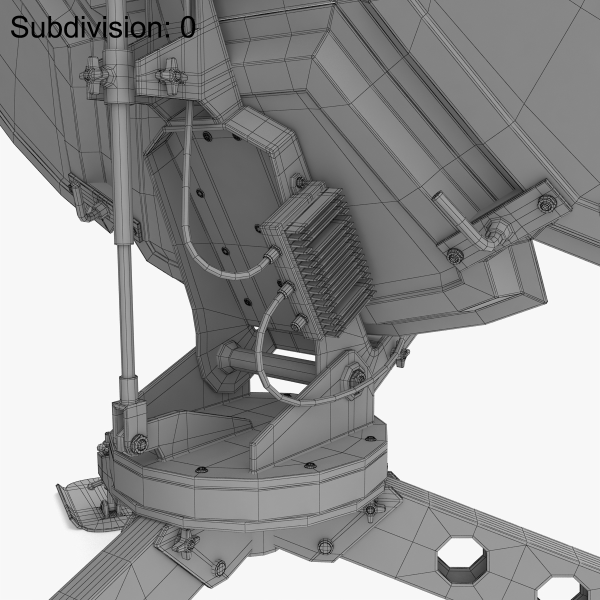 3d satellite dish model