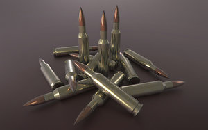 50 caliber bullet 3d obj