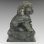 jade chinese lion statuette c4d