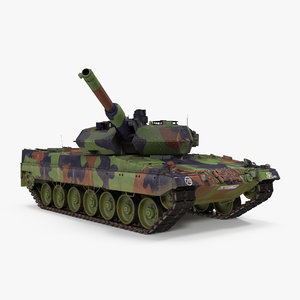 3d model german battle tank leopard