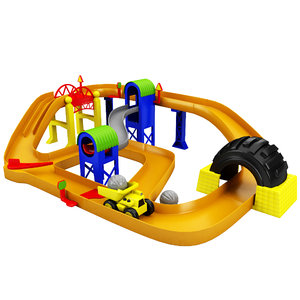 3d max track toy race
