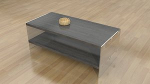 3d model arete modern coffee table
