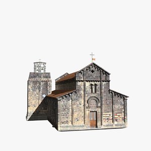 romanic church ardara exterior 3d max