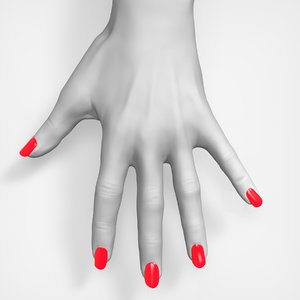 3d model beauty female hand