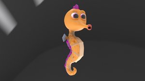 3d seahorse