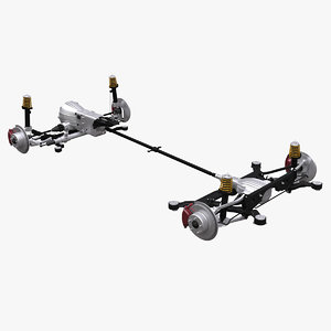 3d typical 4wd chassis