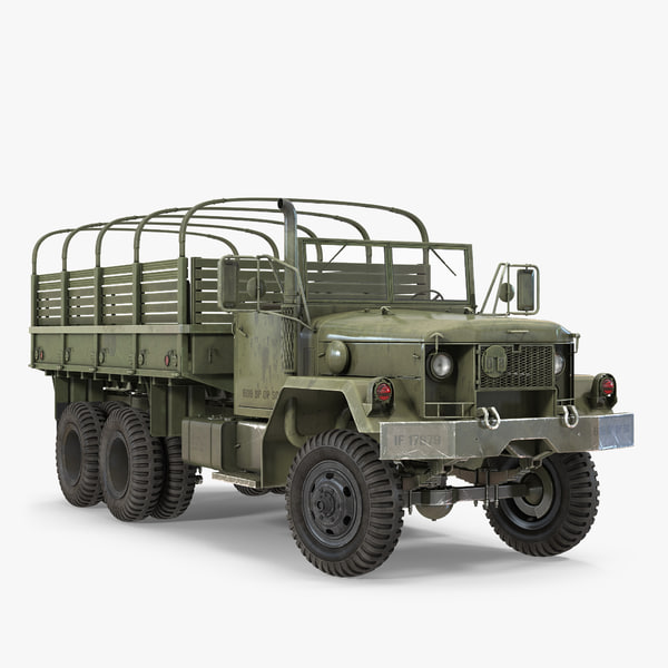 3d model cargo truck m35 rigged