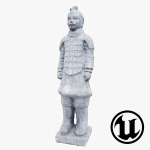 3d unreal terracotta warrior ue4 model