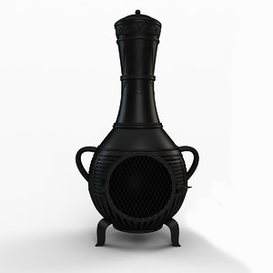 pine style chiminea 3d max