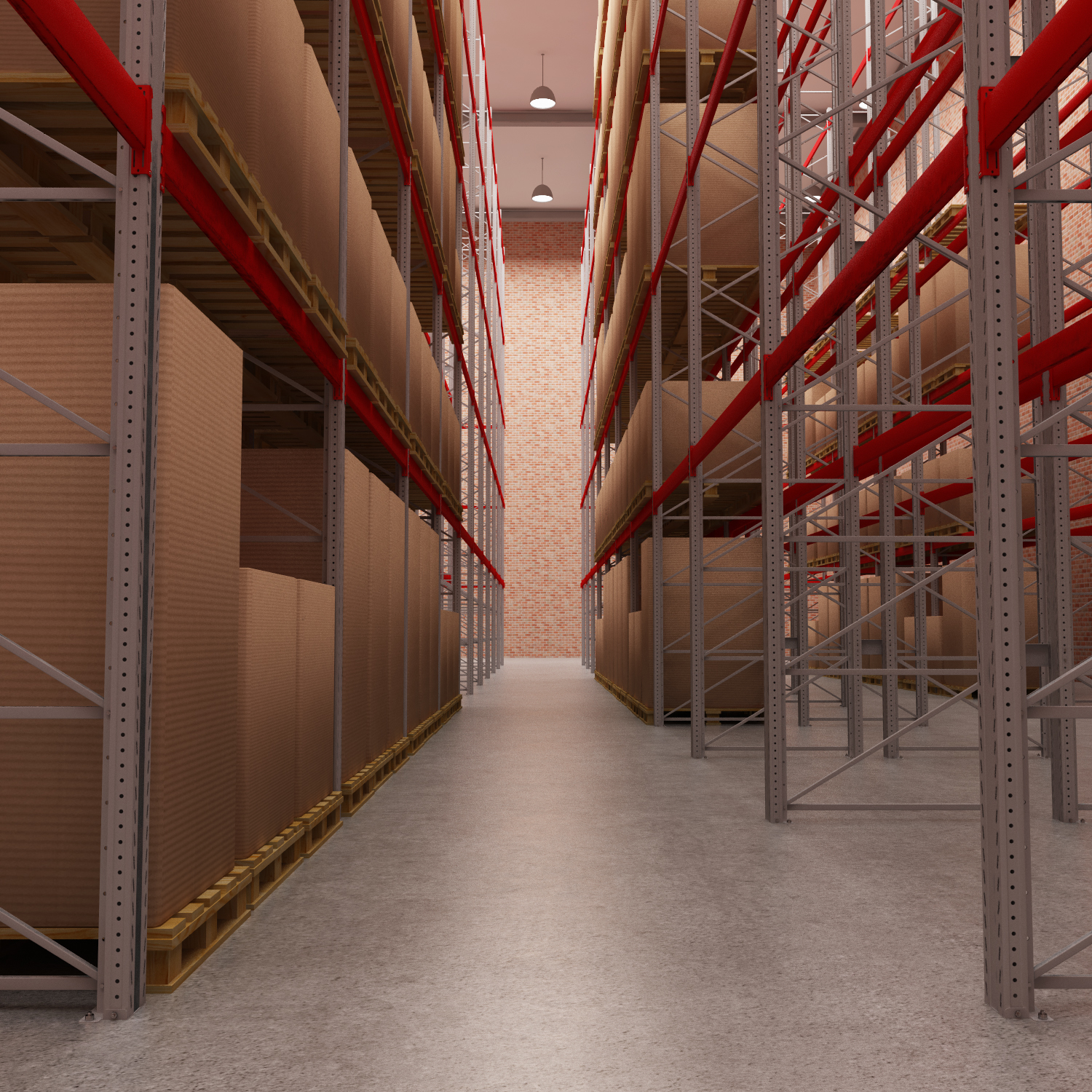 仓库内部3d模型