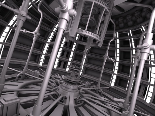 科幻核反应堆3d模型