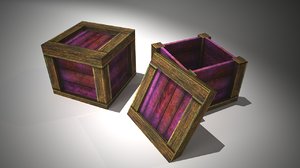 wooden crates obj