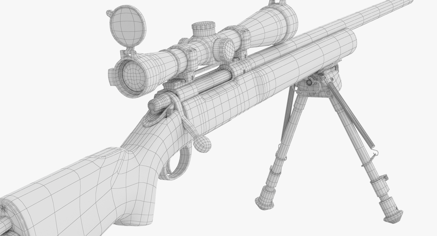 sniper rifle m24 3d ma