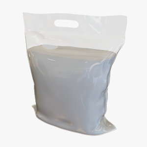 3d granulated sugar bag