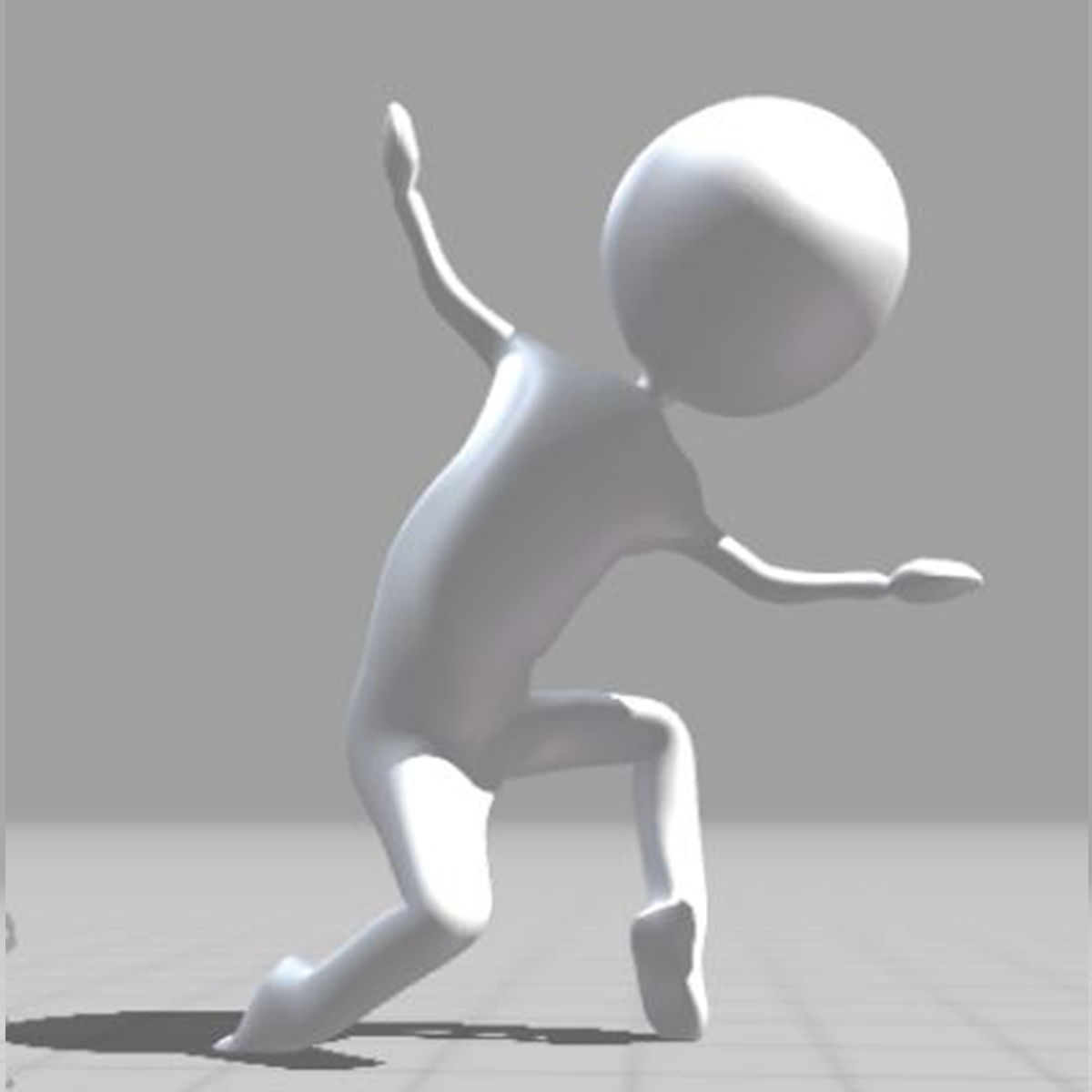 白色火柴人索具人类角色3d模型