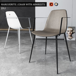 3d max chair marguerite armrests