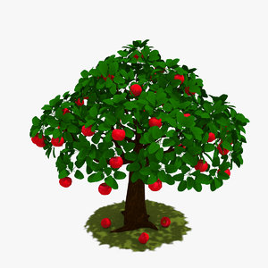 3d tree apple model