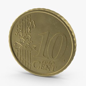 3d 10-cent-euro-coin model