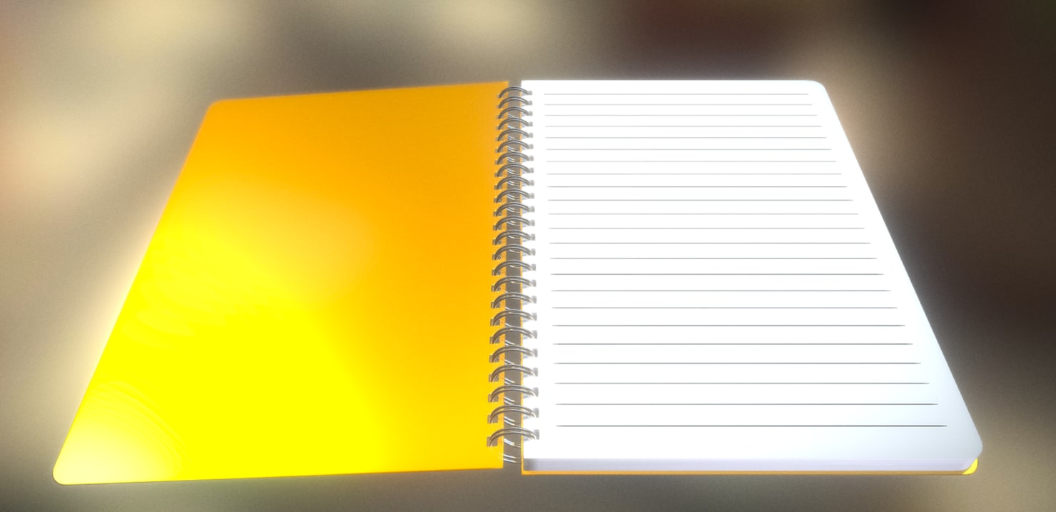 notepad lined 3d model