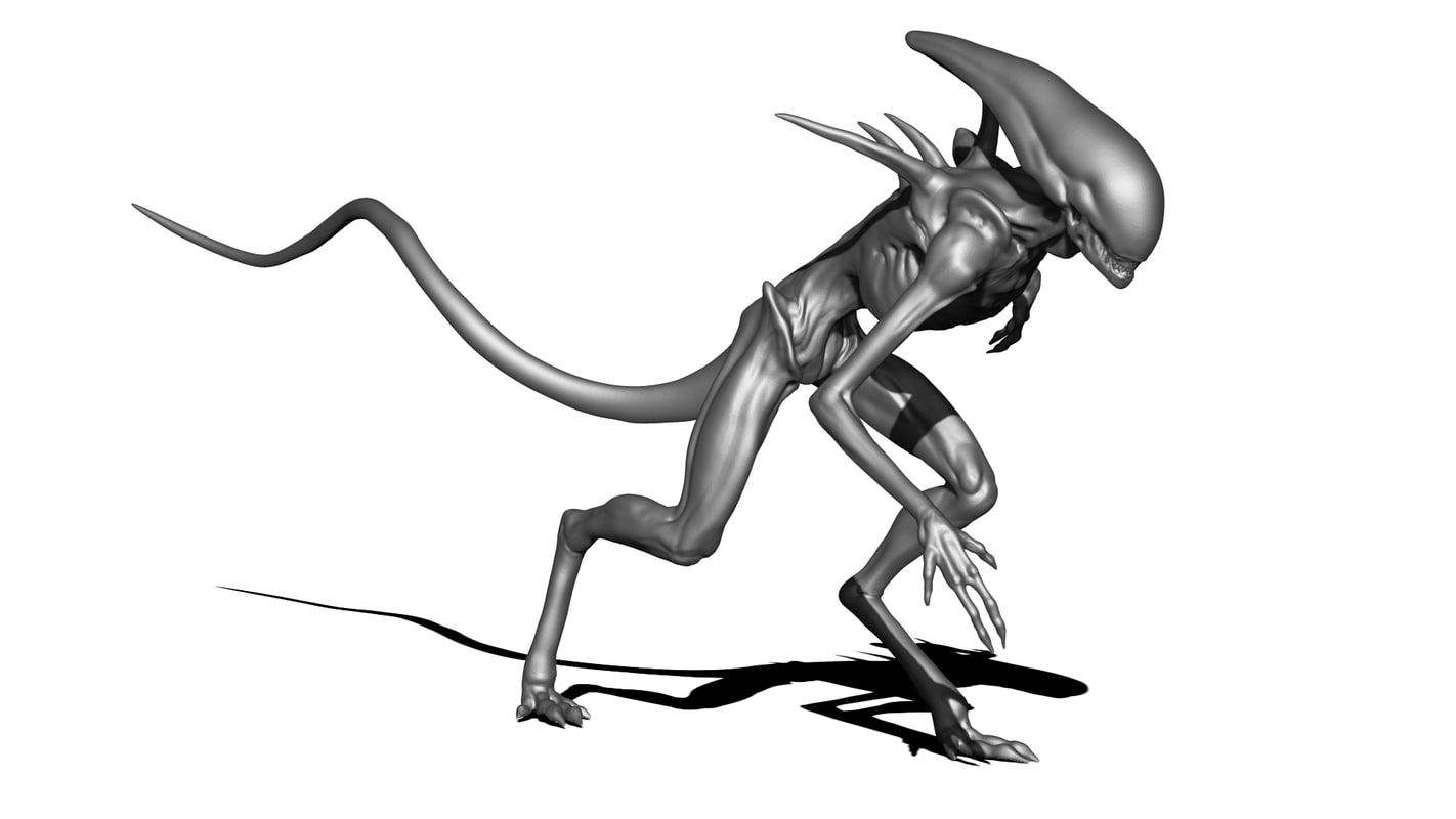 free obj model alien sculpt