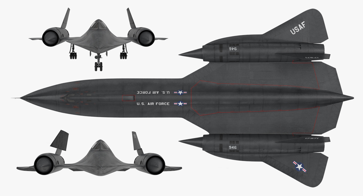 洛克希德sr-71 blackbird rigged3d模型