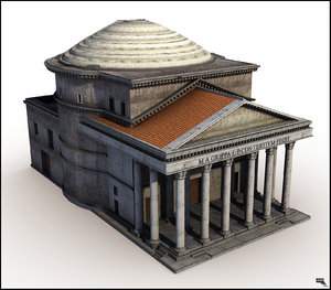rome pantheon 3d obj